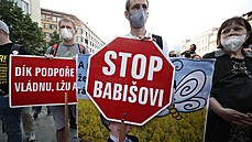 Demonstrace Milionu chvilek proti ministryni Benešové a vládě.