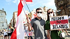 Náv�t�va Svjatlany Cichanouska Cichanouské v Praze.