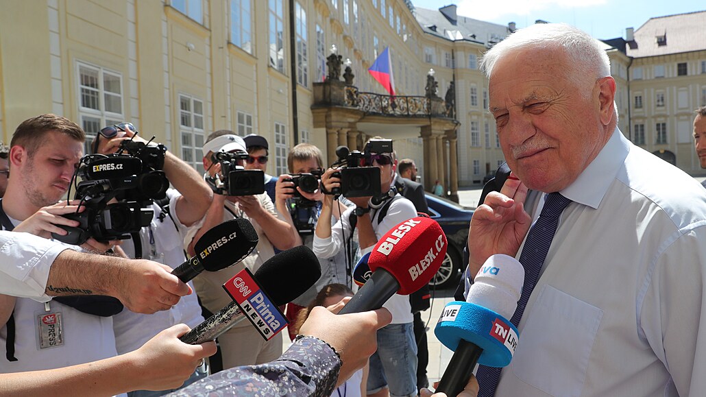 Bývalý prezident Václav Klaus na oslavě svých 80. narozenin.