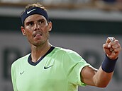 Semifinále French Open Djokovi - Nadal: panlský tenista slaví.