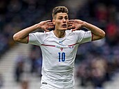 Euro 2020: Skotsko - esko (Patrik Schick slaví druhý gól)