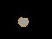 Zatmní slunce pozorované z praského Petína z tefánikovy hvzdárny.