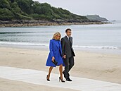 Francoizský prezident Macron se svou manelkou.