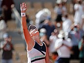 Barbora Krejíková slaví svj první grandslamový titul ve dvouhe.