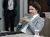 Kanadský premiér Trudeau bhem summitu.