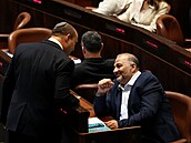 Zasedání izraelského  parlamentu k vyslovení dvry nové vlád.