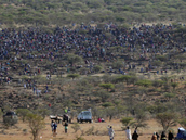 Stovky lidí dorazily do jihoafrické vesnice, aby také naly diamanty.