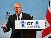 Britský premiér Boris Johnson na summitu G7 v anglickém mst Cornwall