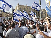 Pochod idovských nacionalist v Jeruzalém.