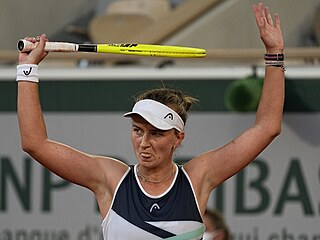 Barbora Krejkov v semifinle French Open.