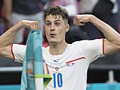 Osmifinále Euro 2020 Nizozemsko vs. esko: eská postupová radost (Schick).