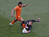 Osmifinále Euro 2020 Nizozemsko vs. esko: Donyell Malen si na Vaclíka nepiel.