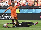 Osmifinále Euro 2020 Nizozemsko vs. esko: Donyell Malen si na Vaclíka nepíel.