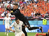 Osmifinále Euro 2020 Nizozemsko vs. esko: Tomá Vaclík a Tomá Hole.