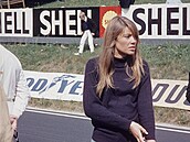 Francoise Hardyová bhem natáení filmu Gran Prix (1966).