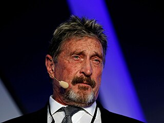 John McAfee na snmku z listopadu 2018