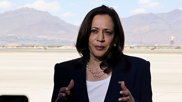 Americká viceprezidentka Kamala Harrisová, pov��ená �ízením migra�ní politiky...