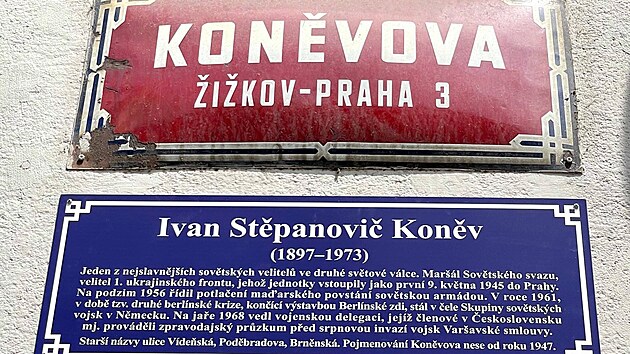 Doplková tabule v Konvov ulici.