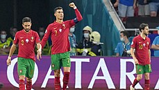 Euro 2020, Francie - Portugalsko: Cristiano Ronaldo slaví.