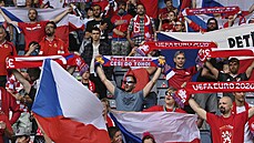Čeští fanoušci na zápase s Chorvatskem.