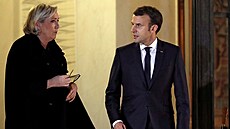Francouzský prezident Macron s Marine Le Pen.