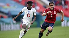 Tomá� Kalas v souboji s kapitánem Albionu Harry Kanem