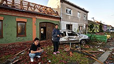 Bou�ky s tornádem zasáhly Jihomoravský kraj. Na snímku Moravská Nová Ves