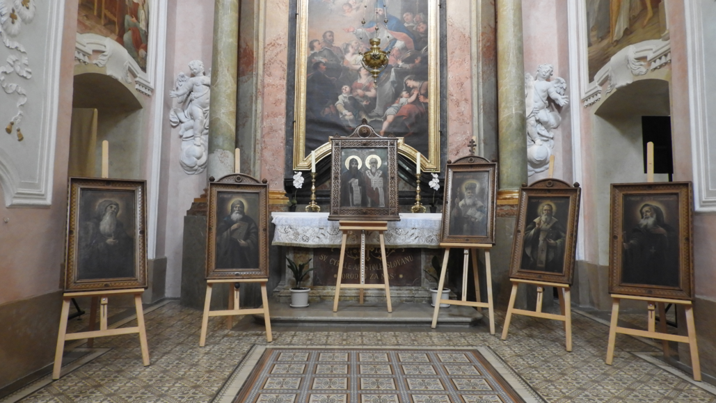 Instalace ikon v bazilice Nanebevzetí Panny Marie a svatého Cyrila a Metodje...
