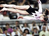 Ukrajinská gymnastka Tajana Lysenková byla lenkou týmu EUN a získala krom...