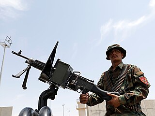 Afghnsk vojk na zkladn Bagrm.