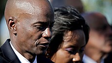 Haitský prezident Jovenel Moïse vedle jeho man�elky Martine v roce 2010.