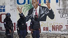 Policisté u kresby zavražděného haitského prezidenta Jovenela Moiseho v... | na serveru Lidovky.cz | aktuální zprávy