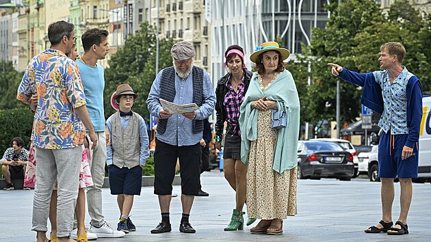 Zleva herci Jaroslav Plesl, Veronika Khek Kuba�ová, Igor Orozovi�, Nico Klimek,...