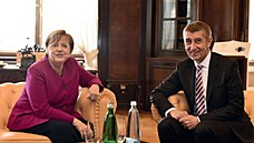 Na schůzce s Angelou Merkelovou.