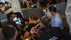 Belgický migrant při hospitalizaci kvůli držené hladovce.
