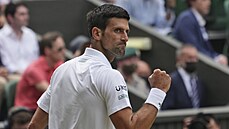 Srbský tenista Novak Djokovi porazil ve finále Wimbledonu Itala Mattea...