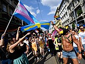 Pochod na podporu LGBT práv v Budapeti, 24. ervence 2021.