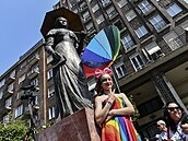 Pochod na podporu LGBT práv v Budapeti, 24. ervence 2021.