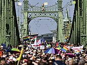 Pride pochod v Budapeti, 24. ervence 2021.