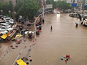 ínská provincie Che-nan bojuje se záplavami.