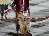 Slavnostní zahájení olympijských her v Tokiu. Na snímku sportovec z Tonga.