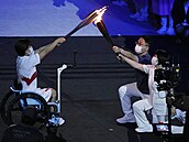 Slavnostní zahájení olympijských her v Tokiu.