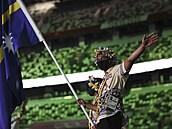 Slavnostní zahájení olympijských her v Tokiu. Na snímku sportovci z Nauru.