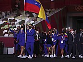 Slavnostní zahájení olympijských her v Tokiu. Na snímku sportovci z Venezuely.