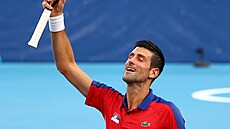 Hvzdný tenista Novak Djokovi.