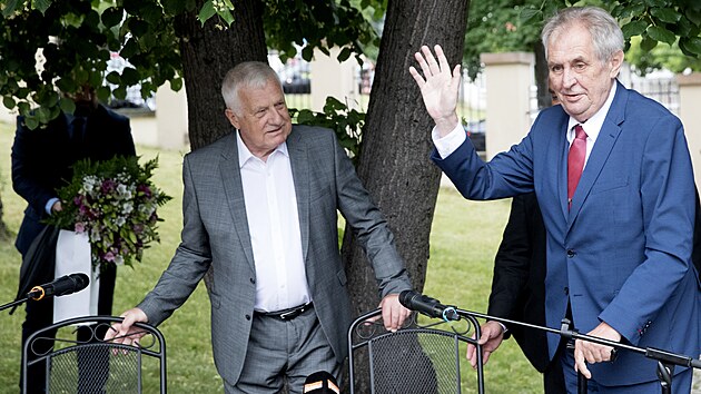 Bývalý prezident Václav Klaus slavil v roce 2019 ve svém Institutu v Praze 6...