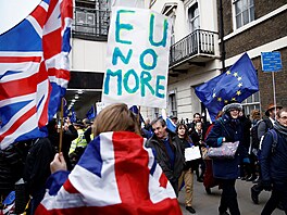 V ulicch Londna se stetli pznivci i odprci Brexitu