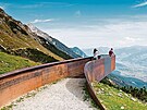 Vyhlídková terasa v rakouských Alpách