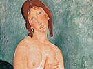 Amedeo Modigliani: enský poloakt, olej na plátn, 1918