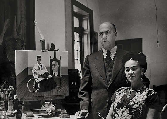 Frida Kahlo s lékaem Juanem Farillem, Gis&#232;le Freund, 1951